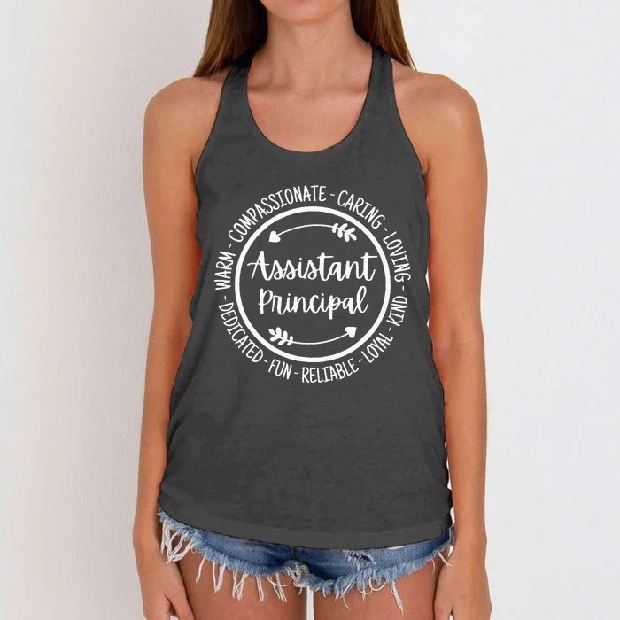 Assistant Principal Vice School Principal Appreciation Women's Knotted Racerback Tank