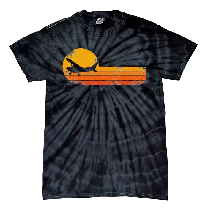 Airplane Pilot Vintage Tie-Dye T-Shirt