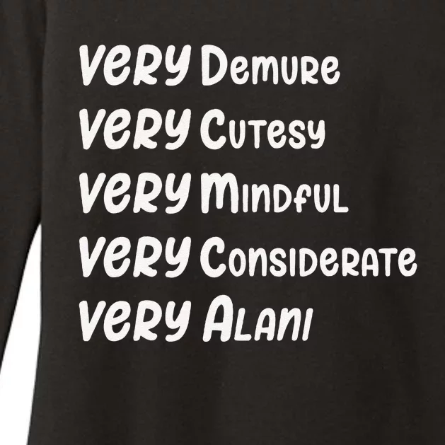 Alani Personalized Very Demure Very Mindful Alani Name Womens CVC Long Sleeve Shirt