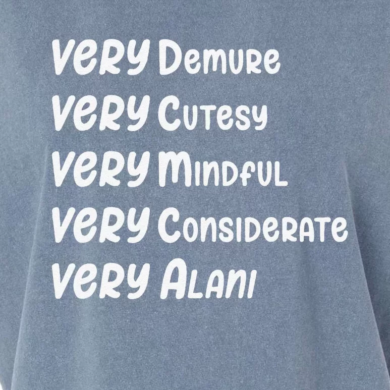 Alani Personalized Very Demure Very Mindful Alani Name Garment-Dyed Women's Muscle Tee