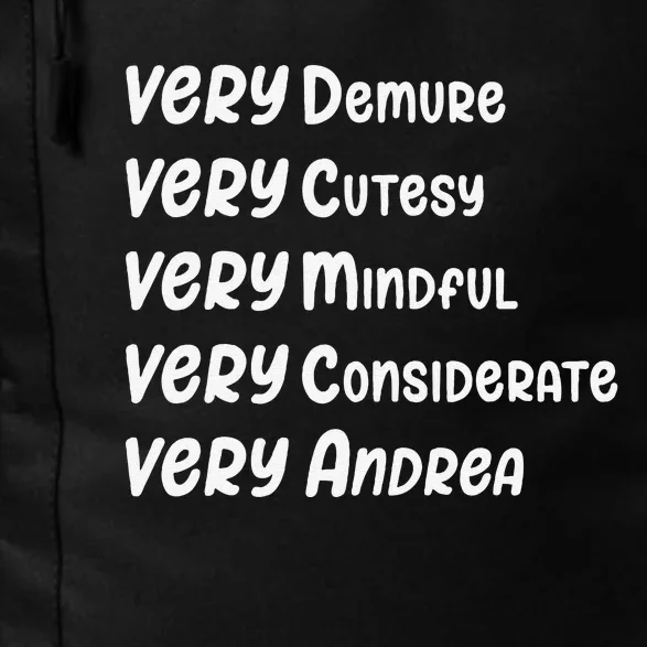 Andrea Personalized Very Demure Very Mindful Andrea Name Daily Commute Backpack