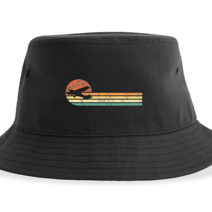 Airplane Pilot Vintage Sustainable Bucket Hat