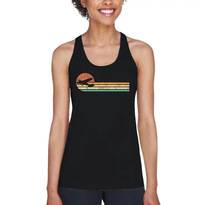 Airplane Pilot Vintage Women's Racerback Tank