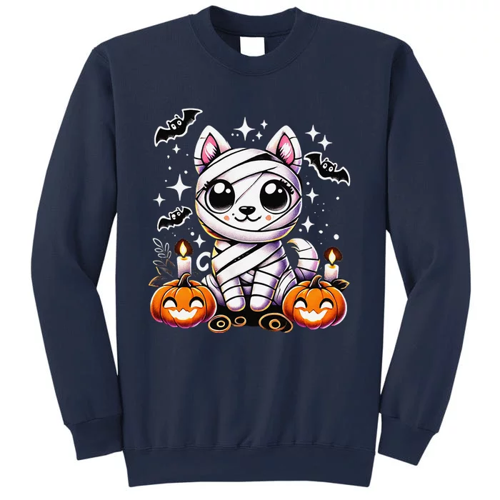 Adorable Puppy Wrapped Mummy Halloween Cute Dog Sweatshirt