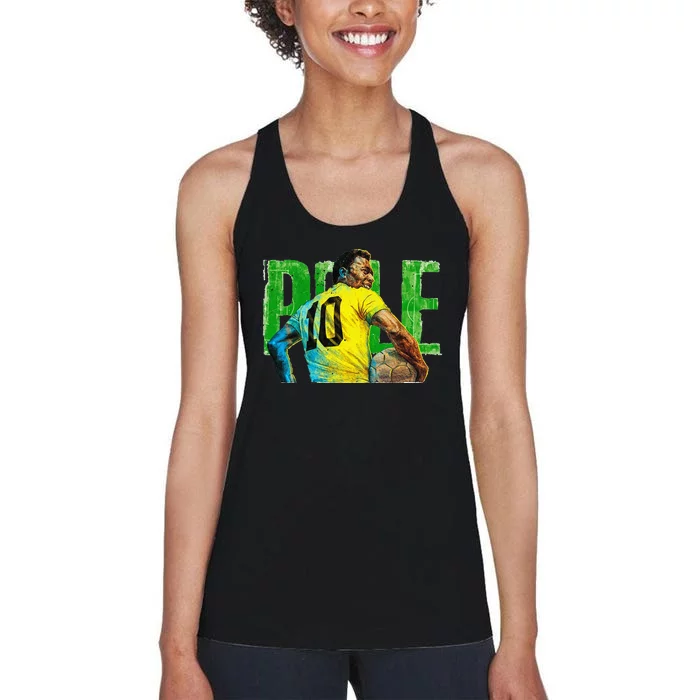 Art Pele Wallpaper funny quote Women's Racerback Tank