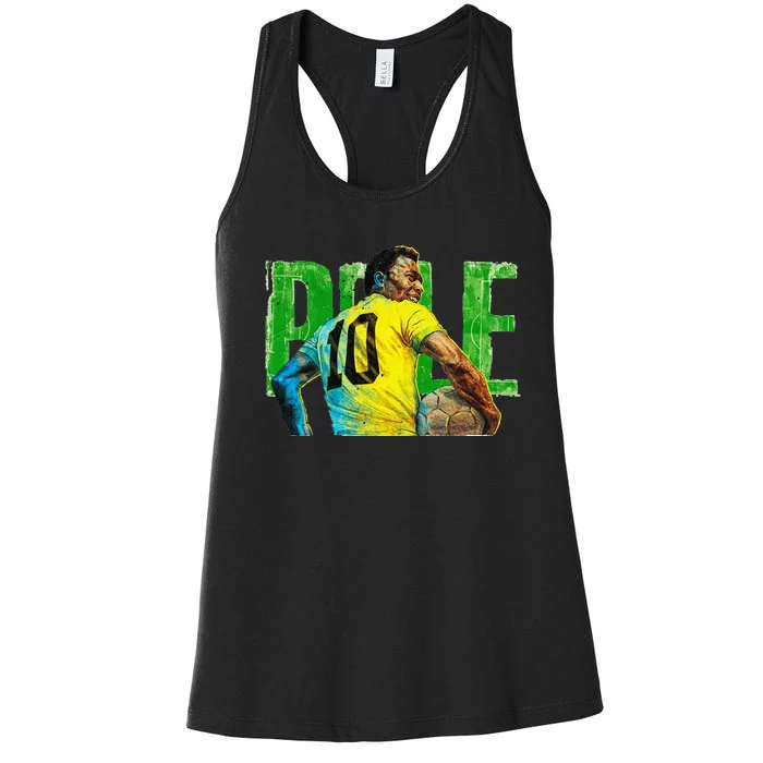 Art Pele Wallpaper funny quote Women's Racerback Tank