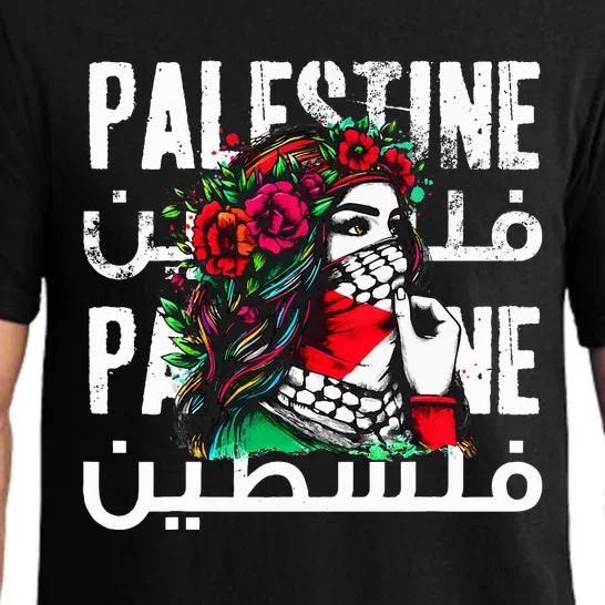 A Palestinian Wearing A Palestinian Bandana Palestine Pajama Set