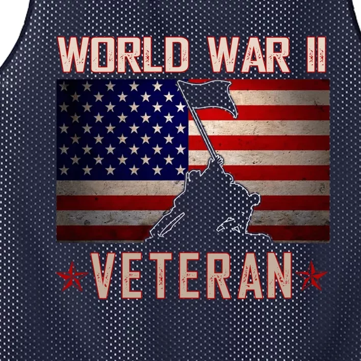 American Patriot WWII Veteran Military World War 2 Veteran Mesh Reversible Basketball Jersey Tank