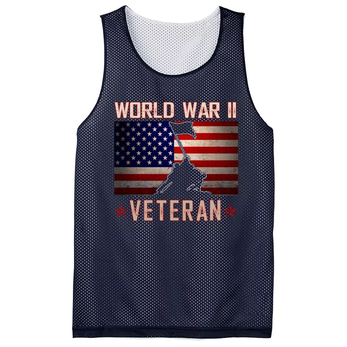 American Patriot WWII Veteran Military World War 2 Veteran Mesh Reversible Basketball Jersey Tank