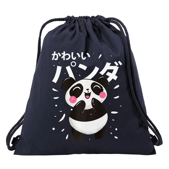 Anime Panda Women Gift Funny Japanese Manga Kawaii Drawstring Bag