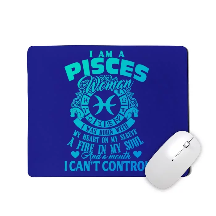 A Pisces Was Born With Zodiac Pisces S Gift Mousepad