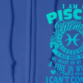 A Pisces Was Born With Zodiac Pisces S Gift Full Zip Hoodie