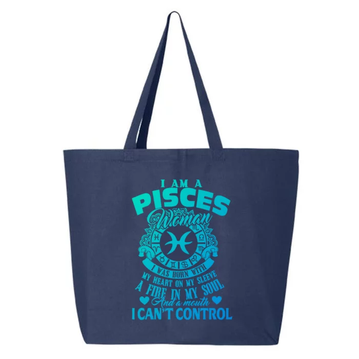 A Pisces Was Born With Zodiac Pisces S Gift 25L Jumbo Tote