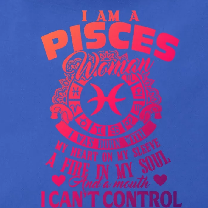 A Pisces Was Born With Zodiac Pisces S Gift Zip Tote Bag