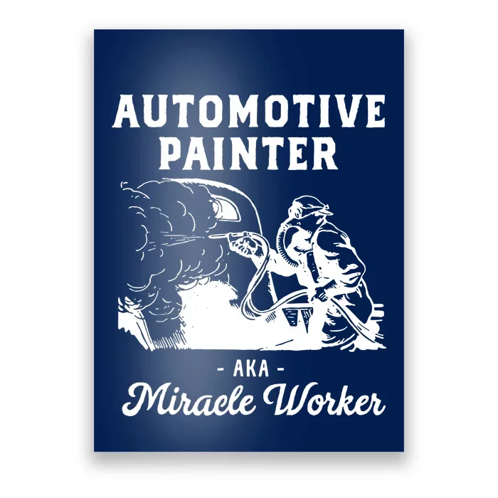 Automotive Painter Worker Poster