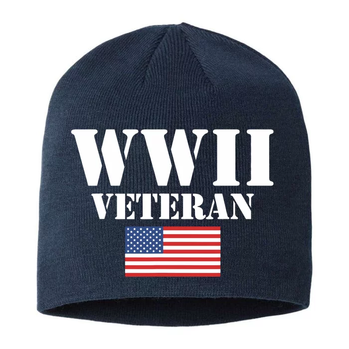 American Patriot Wwii Veteran Military World War 2 Veteran 8 1/2in Sustainable Knit Beanie