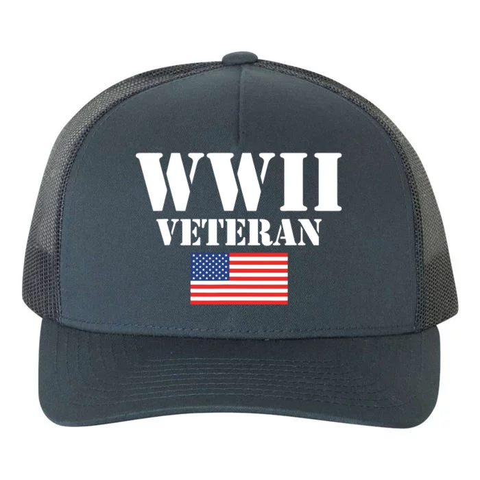 American Patriot WWII Veteran Military World War 2 Veteran Yupoong Adult 5-Panel Trucker Hat