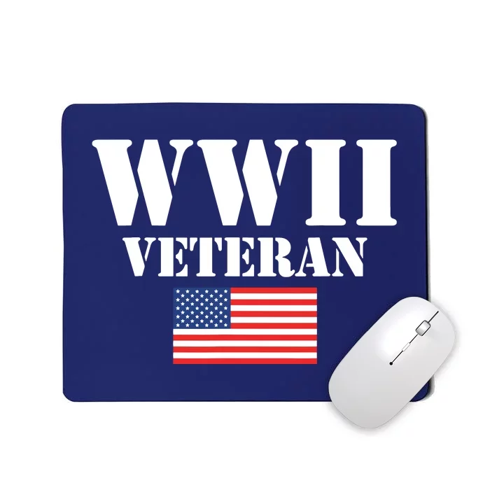 American Patriot WWII Veteran Military World War 2 Veteran Mousepad