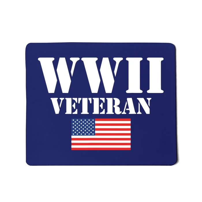 American Patriot WWII Veteran Military World War 2 Veteran Mousepad