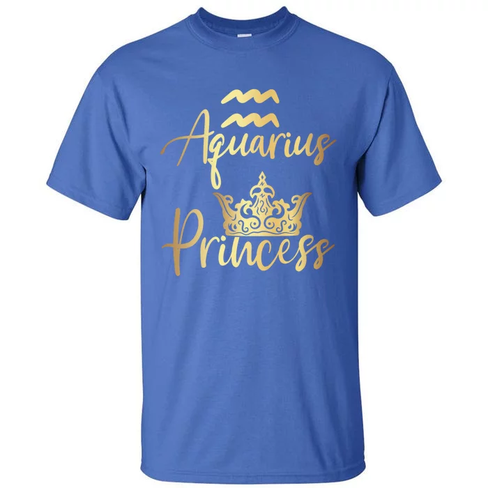 Aquarius Princess Zodiac Gift Tall T-Shirt