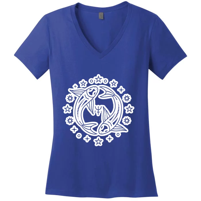 Astrology Pisces Zodiac Sign Gift Women's V-Neck T-Shirt