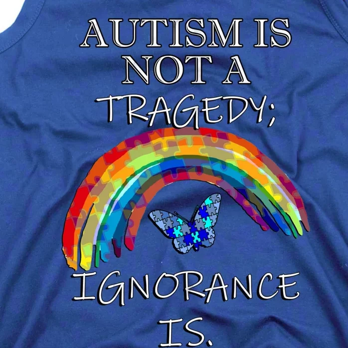 Acceptance Quote And Rainbow Autism Awareness Gift Tank Top