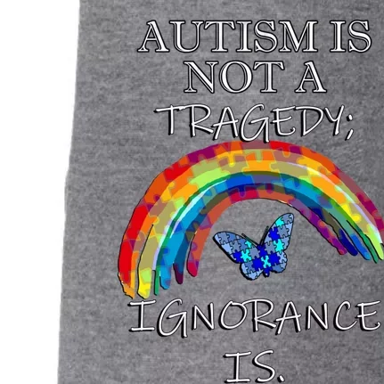 Acceptance Quote And Rainbow Autism Awareness Gift Doggie 3-End Fleece Hoodie