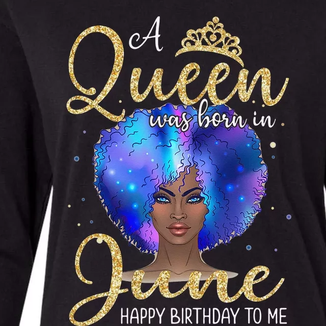 A Queens Are Born In June June Birthday wo Womens Cotton Relaxed Long Sleeve T-Shirt