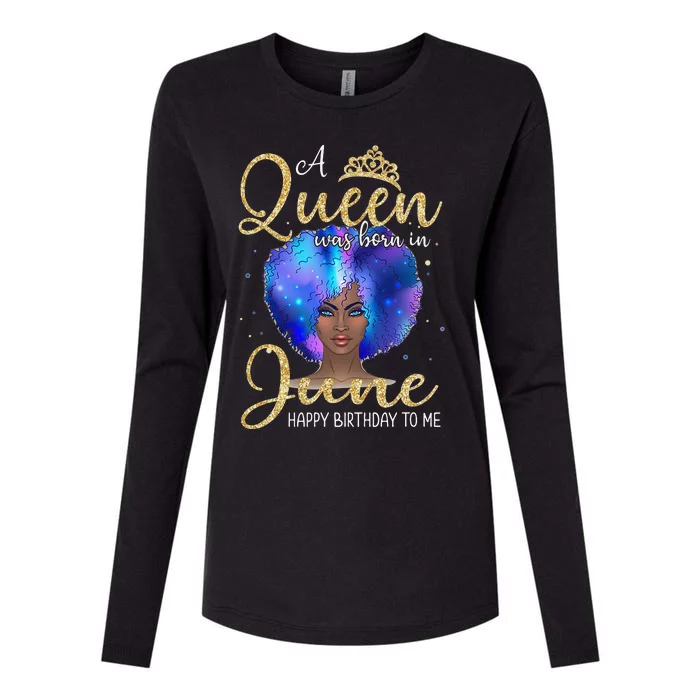 A Queens Are Born In June June Birthday wo Womens Cotton Relaxed Long Sleeve T-Shirt