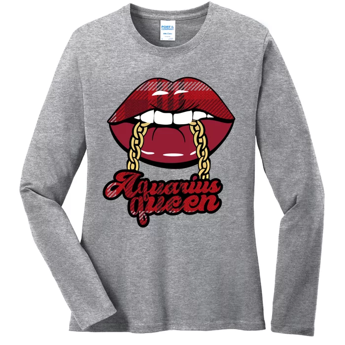 Aquarius Queen Astrology Zodiac Gift Ladies Long Sleeve Shirt