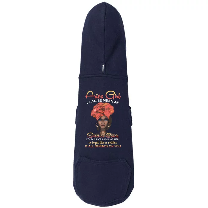 Aries Queens Are Born In March 21 To April 19 Doggie 3-End Fleece Hoodie