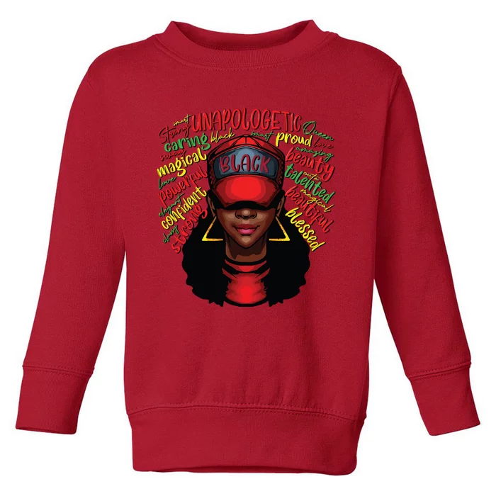 African Queen Black History Month African American Ladies Toddler Sweatshirt