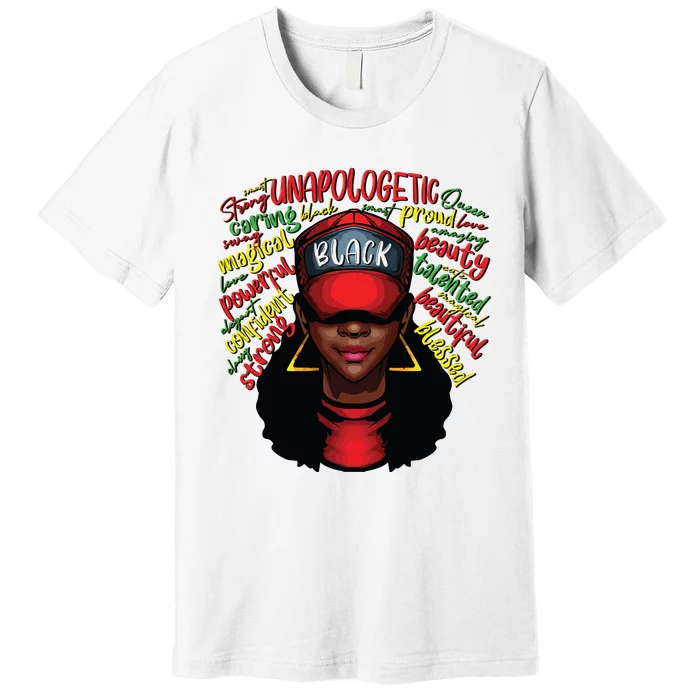 African Queen Black History Month African American Ladies Premium T-Shirt