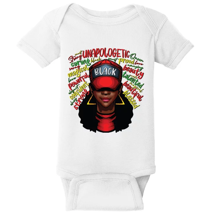 African Queen Black History Month African American Ladies Baby Bodysuit