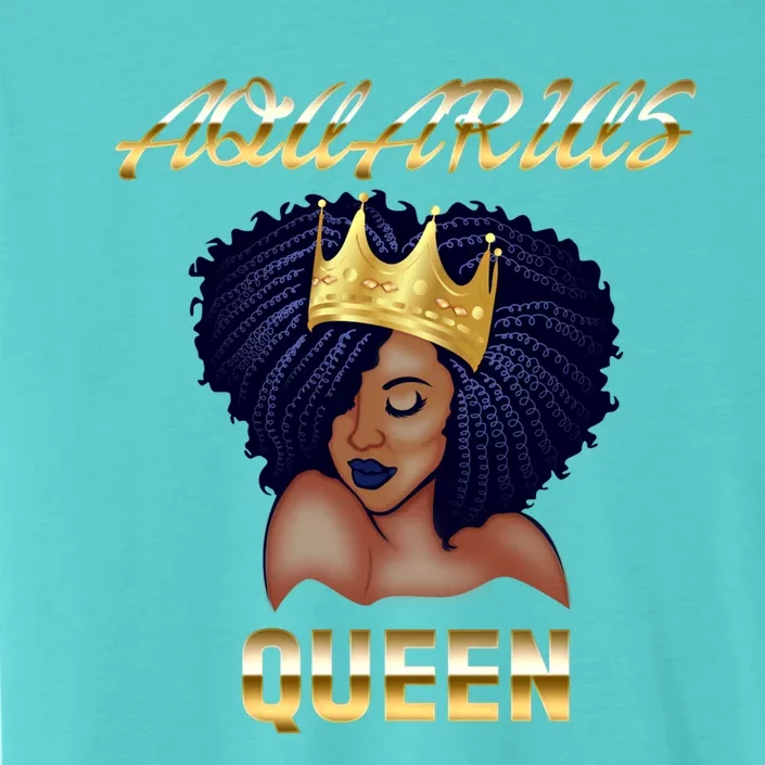 Aquarius Queen Born In Januaryfebruary Black Queen Birthday Funny Gift ChromaSoft Performance T-Shirt