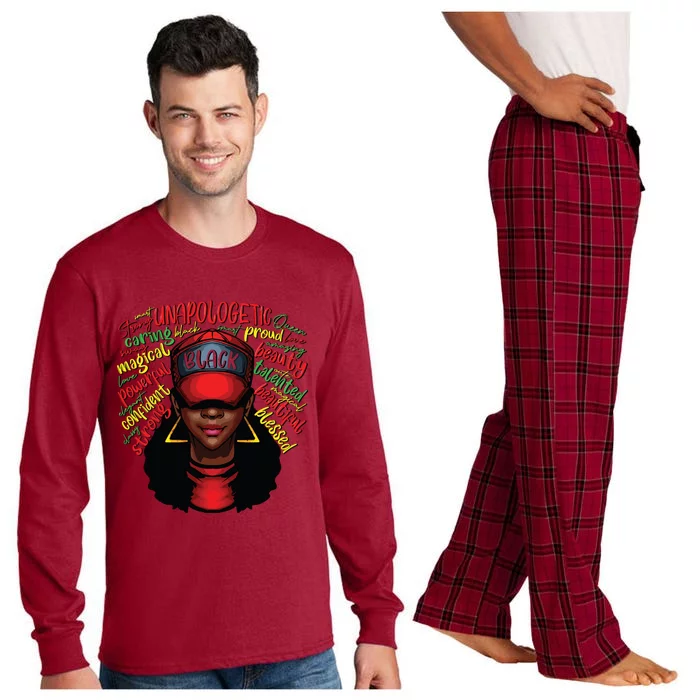 African Queen Black History Month African American Ladies Long Sleeve Pajama Set