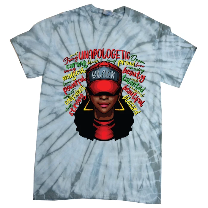 African Queen Black History Month African American Ladies Tie-Dye T-Shirt