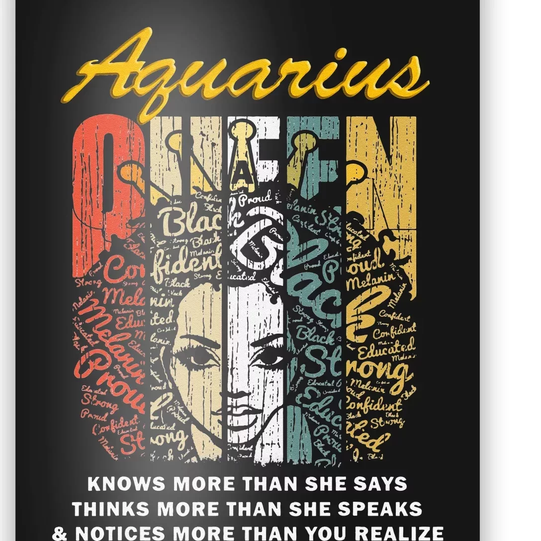 Aquarius Queen Birthday Gift Knows More Than She Says Poster