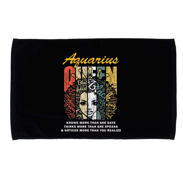 Aquarius Queen Birthday Gift Knows More Than She Says Microfiber Hand Towel