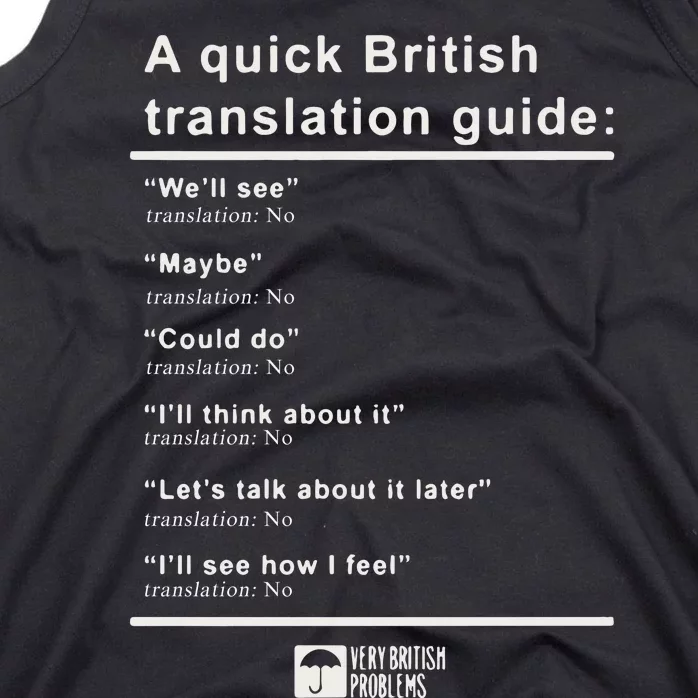 A Quick British Translations Guide Tank Top