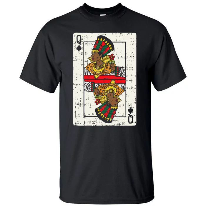 African Queen Card Melanin Black Pride Halloween BLM Tall T-Shirt