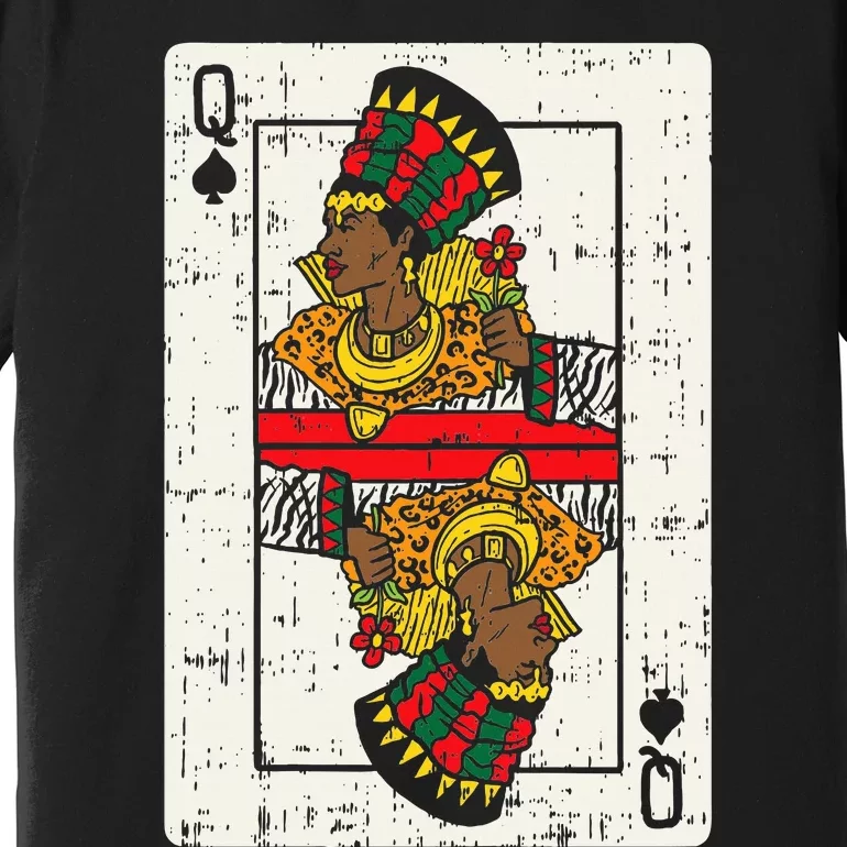 African Queen Card Melanin Black Pride Halloween BLM Premium T-Shirt