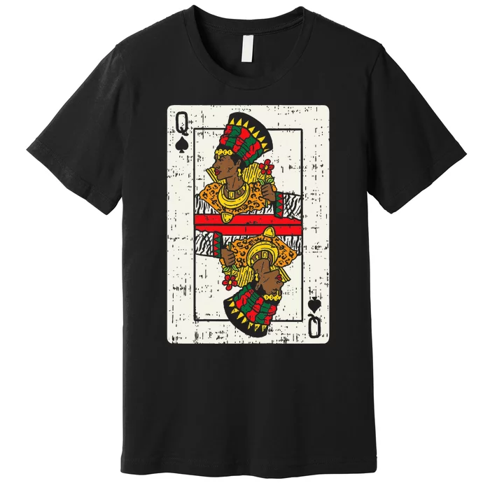 African Queen Card Melanin Black Pride Halloween BLM Premium T-Shirt