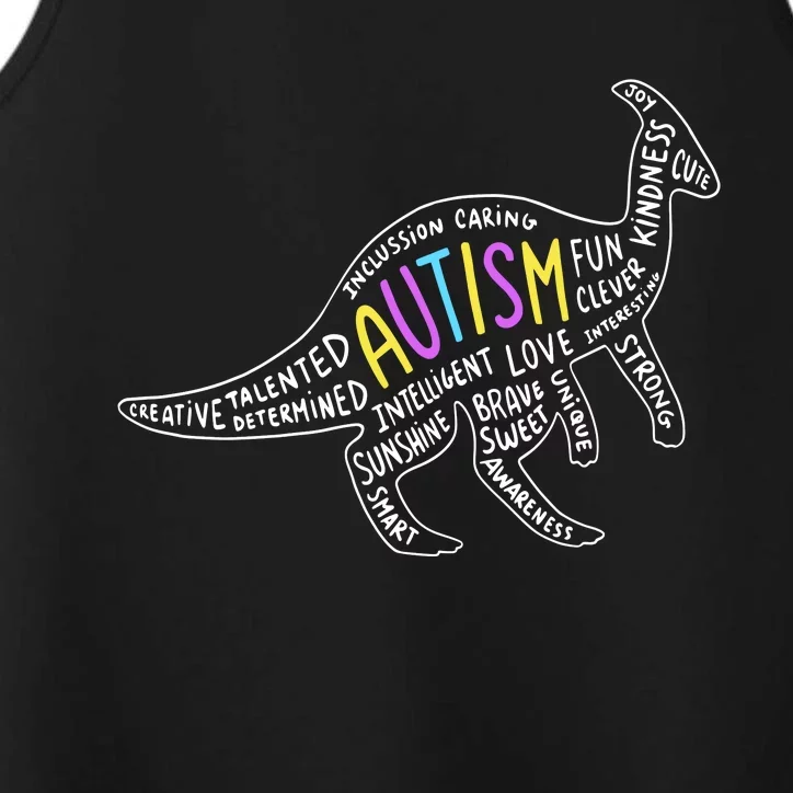 Autism Quotes Dinosaur Performance Tank