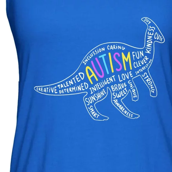 Autism Quotes Dinosaur Ladies Essential Flowy Tank