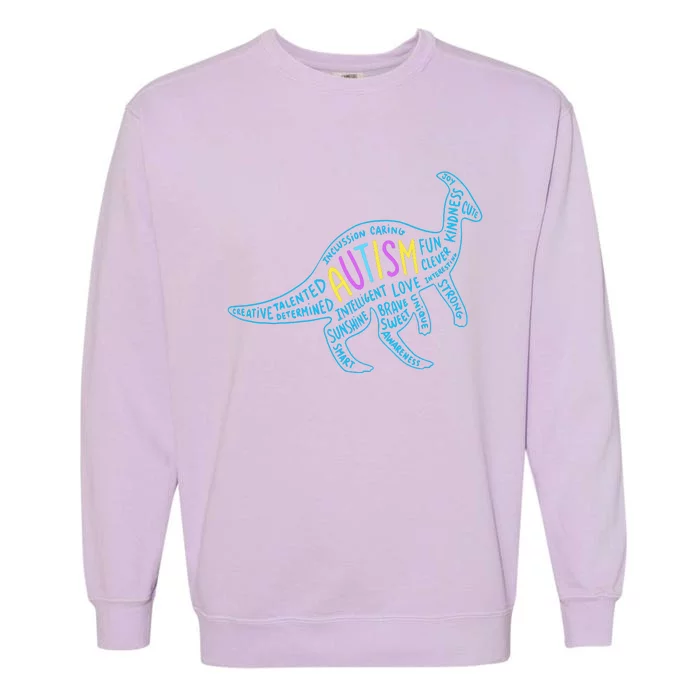 Autism Quotes Dinosaur Garment-Dyed Sweatshirt