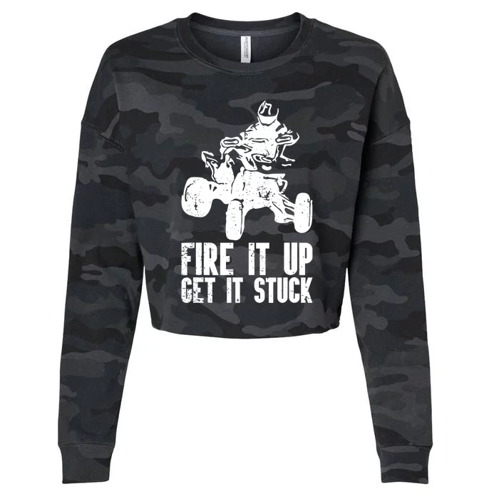 ATV Quad Four Wheeler Gear Off Roading ATV Quad Racing Cropped Pullover Crew