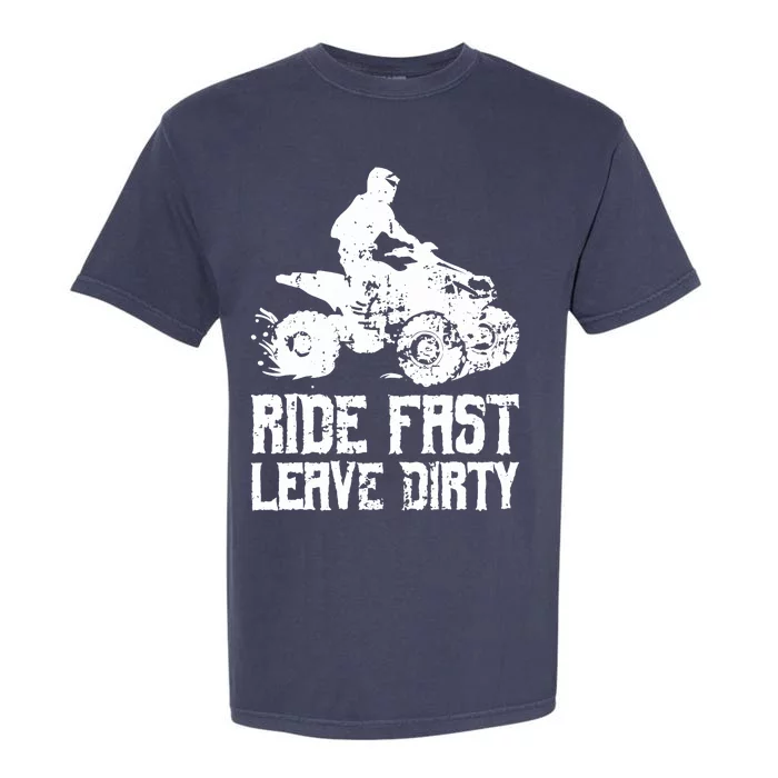 ATV Quad Four Wheeler Gear Off Roading ATV Quad Racing Garment-Dyed Heavyweight T-Shirt