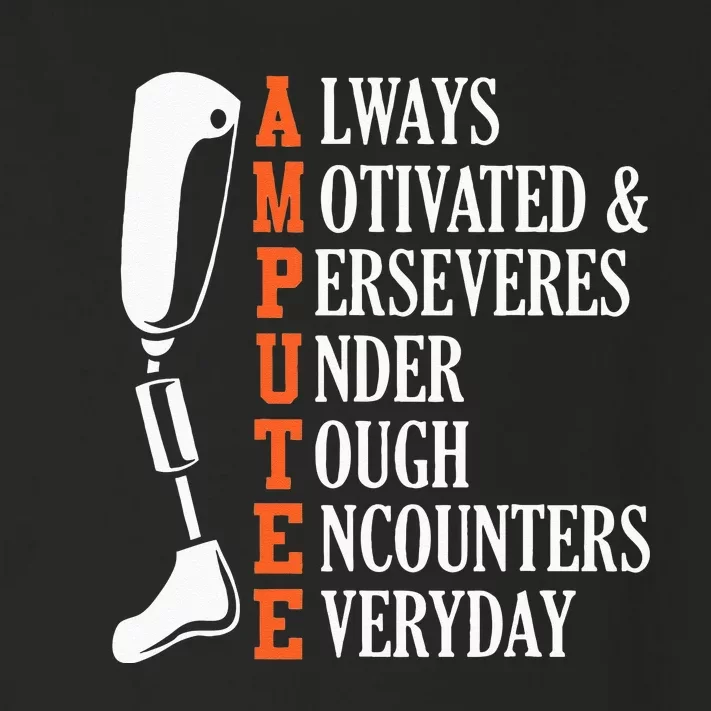 Amputee Quote Funny Leg Prosthetic Legged Surgery Graphic Toddler Long Sleeve Shirt