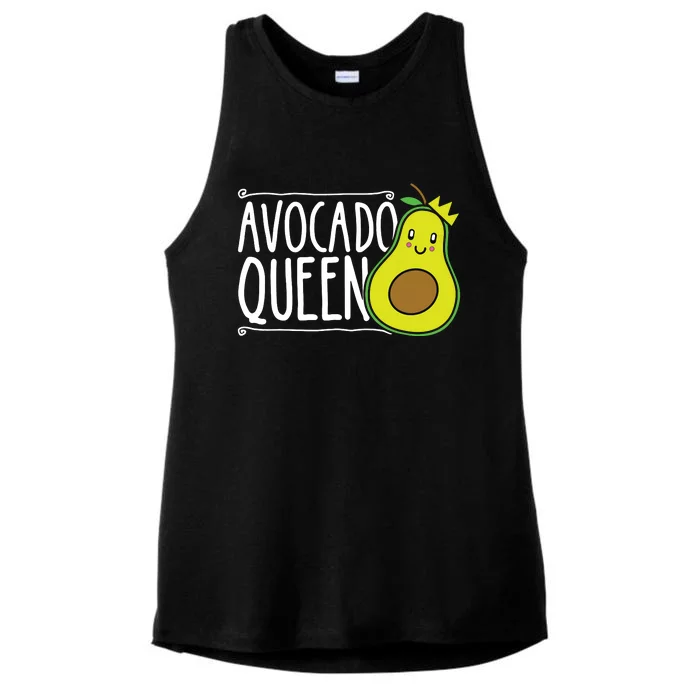 Avocado Queen Funny Avocado Lover Women Girl Avocado Ladies Tri-Blend Wicking Tank